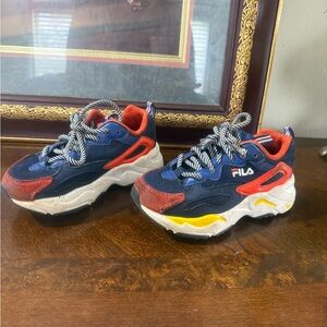 Fila Kids' Red, Blue, and Yellow Sneakers
